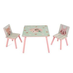 Imagine Set 2 scaune +birou Pink Forest, U-grow