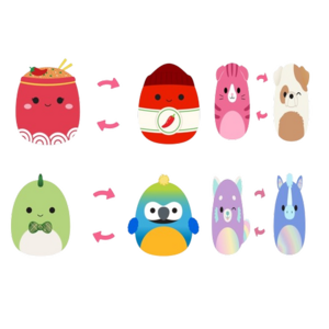 Imagine Jucarie de plus SQUISHMALLOWS Squad 19, Reversibila, 12 cm, diverse modele