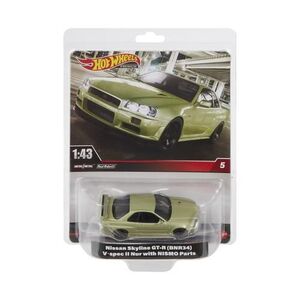 Imagine Masinuta Hot Wheels Premium Real Riders Pop Culture, Nissan Skyline Gt-R, 1: 43