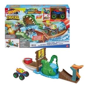 Imagine Set de joaca Hot Wheels Monsteer Trucks Crocodile Swamp Chomp