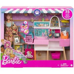Imagine Set de joaca Barbie Magazin cu accesorii pentru animalute, +3 ani,