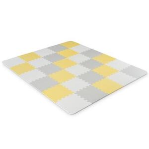 Imagine Salteluta de joaca stil puzzle KinderKraft Luno KKMLUNOYEL0000, 150 x 180cm, Multicolor