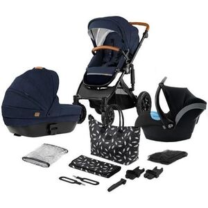 Imagine Carucior 3 in 1 Kinderkraft Prime 2 cu scoica Mink Pro, R 129, sistem de calatorie, 0 - 36 luni, Albastru
