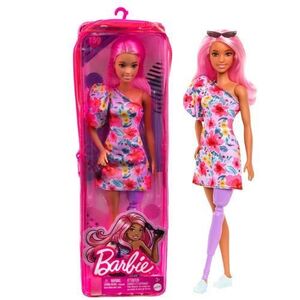 Imagine Papusa Barbie Fashionistas - Barbie, cu par roz si picior protetic
