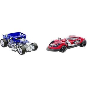 Imagine Set 2 masinute metalice Hot Wheels Pull Back- Bone Shaker si Twin Mill 1: 43