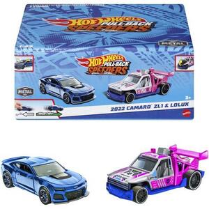 Imagine Set 2 masinute metalice Hot Wheels Pull Back- Camaro Zl1 2022 si Lolux 1: 43