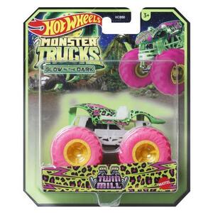 Imagine Masinuta Hot Wheels Monster Truck - Glow In The Dark, Twin Mill, scara 1: 64