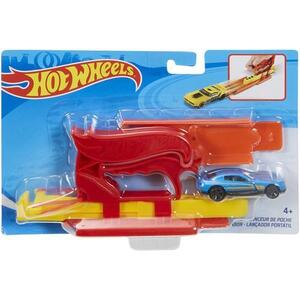 Imagine Set lansator portabi Hot Wheels rosu cu masinuta