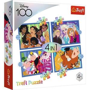 Imagine Puzzle Trefl 4 in1 Minunata Lume Disney, 35/48/54/70 piese