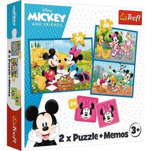 Imagine Set Trefl 2 in 1 Joc Memorie si Puzzle Disney: Eroii Disney