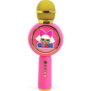 Imagine Microfon karaoke OTL Technologies L.O.L SURPRISE! GLAM, difuzor integrat 5 W, Bluetooth 5.3, MP3 (Roz/Auriu)