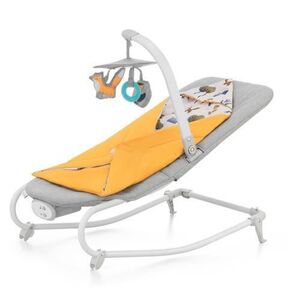 Imagine Sezlong 2in1 pentru bebelusi KinderKraft Felio 2, jucarii incluse, Galben