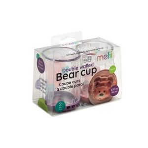 Imagine Set 2 pahare pentru copii Melii, cu design interior, Roz/Mov