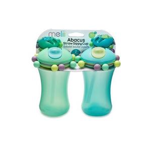Imagine Set 2 cani cu pai Melii Abacus, 2 x 340 ml, Albastru/Verde
