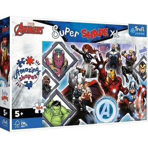 Imagine Puzzle Trefl Junior Super Shape XL Avengers, 104 piese