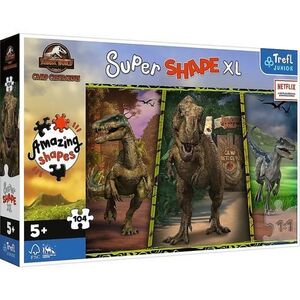 Imagine Puzzle Trefl Junior Super Shape XL Jurassic World, 104 piese