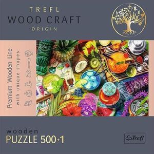 Imagine Puzzle din lemn Trefl Wood Craft, Cocktailurile colorate, 500+1 piese