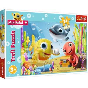Imagine Puzzle Trefl Maxi Pestisorii Fericiti, 24 piese