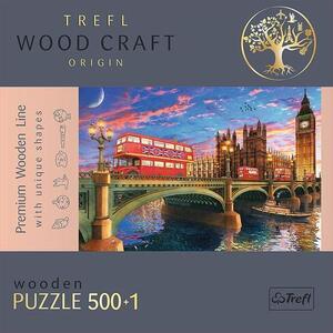 Imagine Puzzle din lemn Trefl Wood Craft, Obictivele turistice din Londra, 500+1 piese