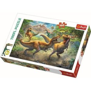 Imagine Puzzle Trefl Tyrannosauri in lupta, 160 piese