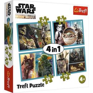 Imagine Puzzle Trefl 4 in 1 Star Wars, The Mandalorian, 35/48/54/70 piese