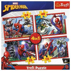 Imagine Puzzle Trefl 4 in 1 Spider-Man, 35/48/54/70 piese