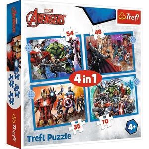 Imagine Puzzle Trefl 4 in 1 Avengers Razbunatorii curajosi