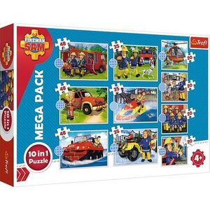 Imagine Puzzle Trefl 10 in 1 Fireman Sam Salvarile Pompierului Sam