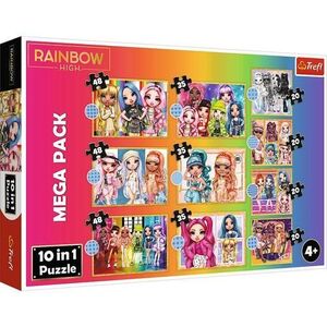 Imagine Puzzle Trefl 10 in 1 Rainbow High, Papusile Fashion