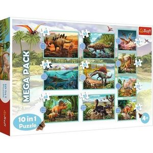 Imagine Puzzle Trefl 10 in 1 Lumea Dinozaurilor, 20/35/48 piese