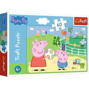 Imagine Puzzle Trefl Peppa Pig Distractie cu prietenii, 60 piese