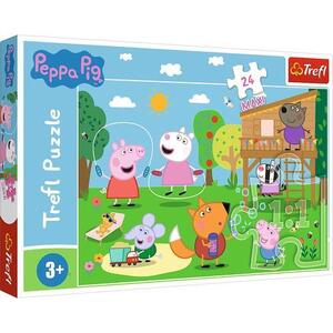 Imagine Puzzle Trefl Maxi Peppa Pig, Distractia din iarba, 24 piese