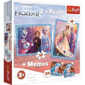 Imagine Puzzle Trefl 2 in 1 Disney Frozen II - Tinutul misterios, 78 piese