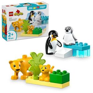 Imagine LEGO® DUPLO - Familii de animale salbatice: Pinguini si lei 10442, 10 piese