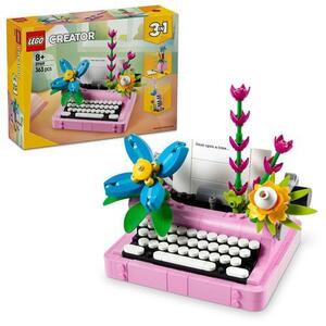 Imagine LEGO® Creator 3 in 1 - Masina de scris cu flori 31169, 363 piese