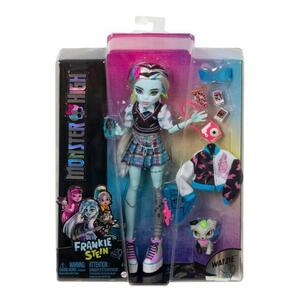 Imagine Papusa Monster High Frankie Stein, cu animalut si accesorii