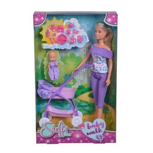 Imagine Papusa Steffi Love si carucior bebe