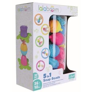 Imagine Jucarie interactiva bebelusi Trefl Baby Lalaboom - Bile interconectabile, Clic-Clac, 30 piese