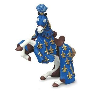 Imagine Figurina Papo - Personaje medievale, Calul Printului Filip, Albastru
