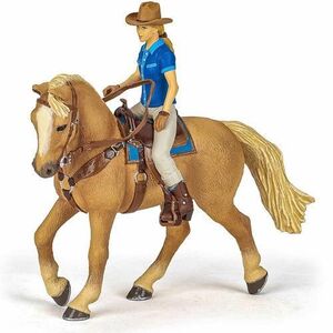 Imagine Set figurine Papo - Cai si Ponei, Cowgirl pe cal