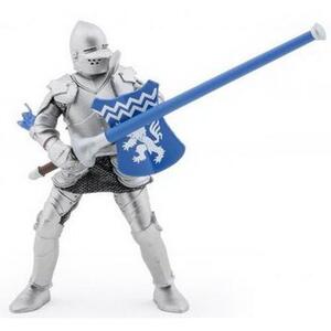 Imagine Figurina Papo - Personaje medievale, Cavaler cu sulita si scut albastru