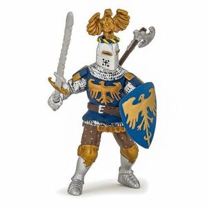 Imagine Figurina Papo - Personaje medievale, Cavaler albastru cu creasta