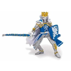 Imagine Figurina Papo - Personaje medievale, Rege cu blazon dragon (Albastru)