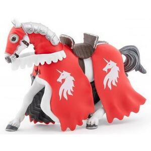 Imagine Figurina Papo - Personaje medievale, Cal cu armura rosie