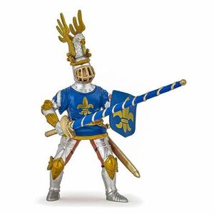 Imagine Figurina Papo - Personaje medievale, Cavaler crin albastru