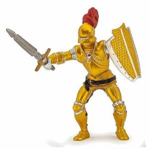 Imagine Figurina Papo - Personaje medievale, Cavaler in armura aurie