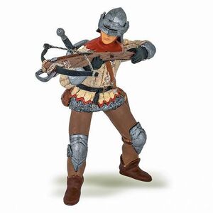 Imagine Figurina Papo - Personaje medievale, Cavaler cu arbaleta, rosu