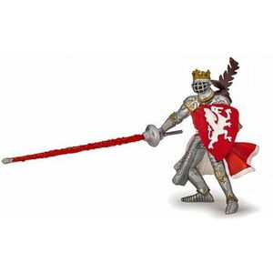 Imagine Figurina Papo - Personaje medievale, Rege cu blazon dragon rosu