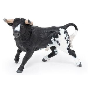 Imagine Figurina Papo - Animale de la ferma, Taur spaniol, Negru