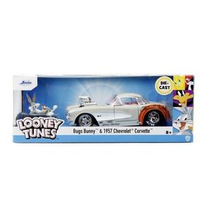 Imagine Masinuta Jada Toys Bugs Bunny, 1957 Chevrolet Corvette 1: 24 (Gri)